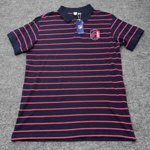 MLS St Louis City SC Mens Polo Pique Feeder Stripe Navy Pink XL New With Tags